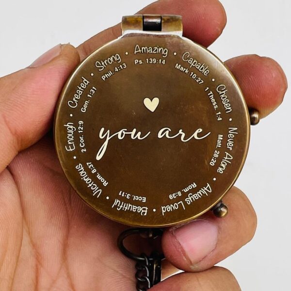Brass Pocket Compass Personalized Engraved Compass is Unique Gifts for Men
