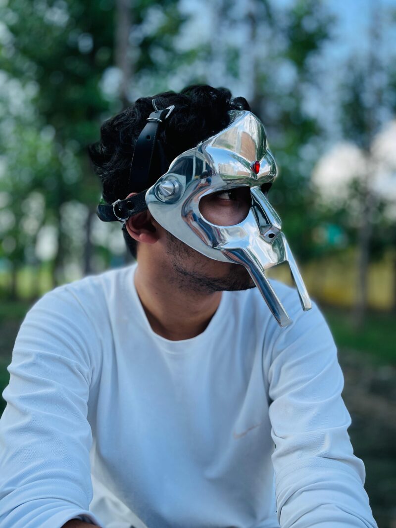 Mf Doom Gladiator Mask Fantasy Party Costume 18g Mild Steel - Image 2