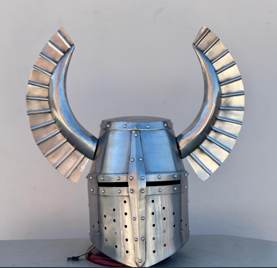 Templar Brass Cross Crusader Helmet