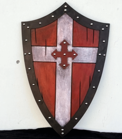 Medieval Knight White Cross Red