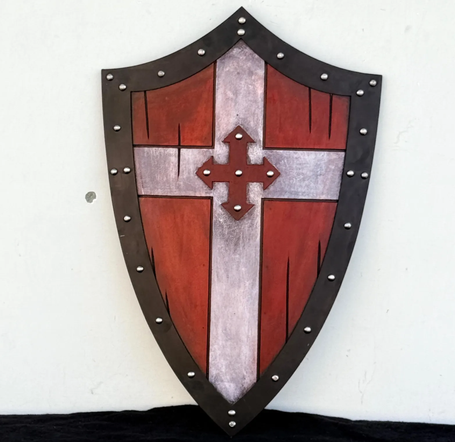 Medieval Knight White Cross Red