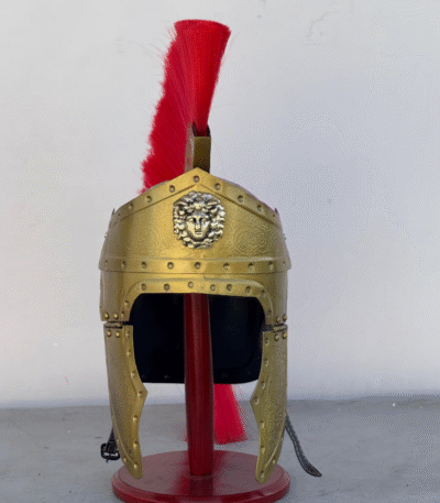 enturian Roman Armor Helmet with Red Hair Plume