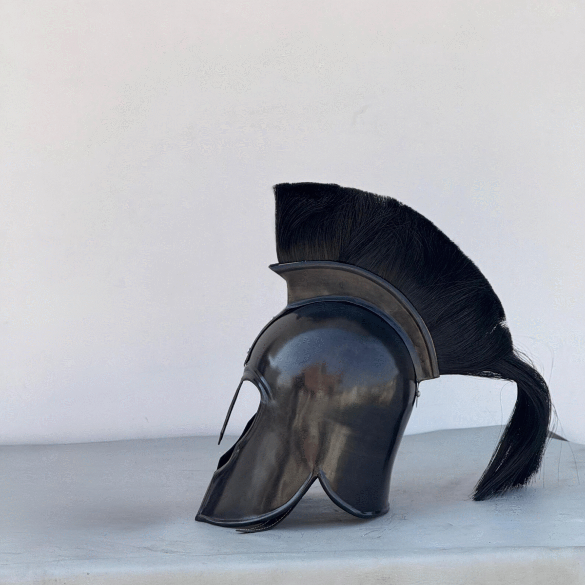 Medieval Leonidas Black Spartan 300 Roman Imperial Knight Helmet for Men - Image 3