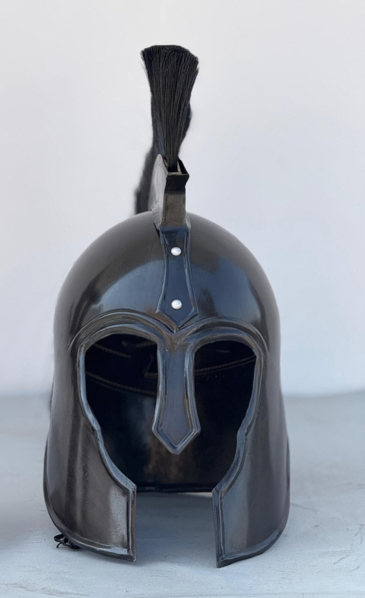Medieval Leonidas Black Spartan 300 Roman Imperial Knight Helmet for Men - Image 1