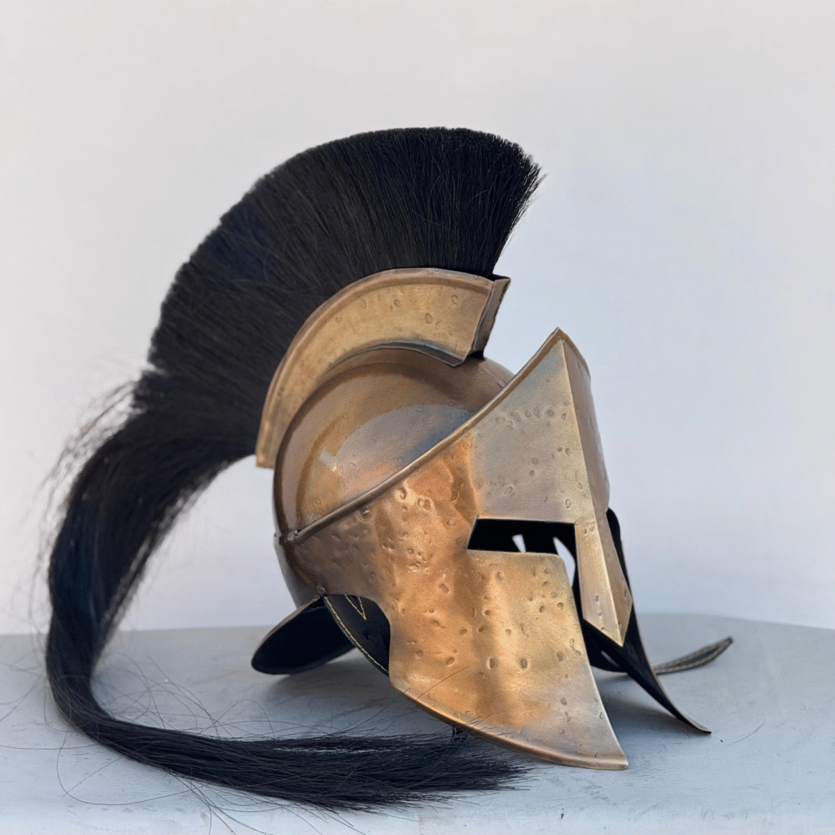 Medieval Leonidas Golden Spartan 300 Roman Imperial Knight Helmet for Men - Image 3