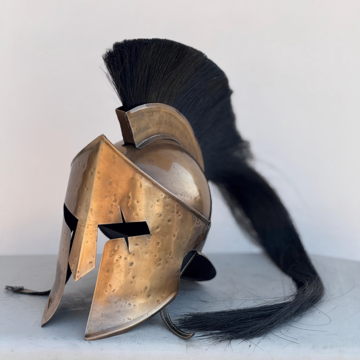 Medieval Leonidas Golden Spartan 300 Roman Imperial Knight Helmet for Men - Image 2