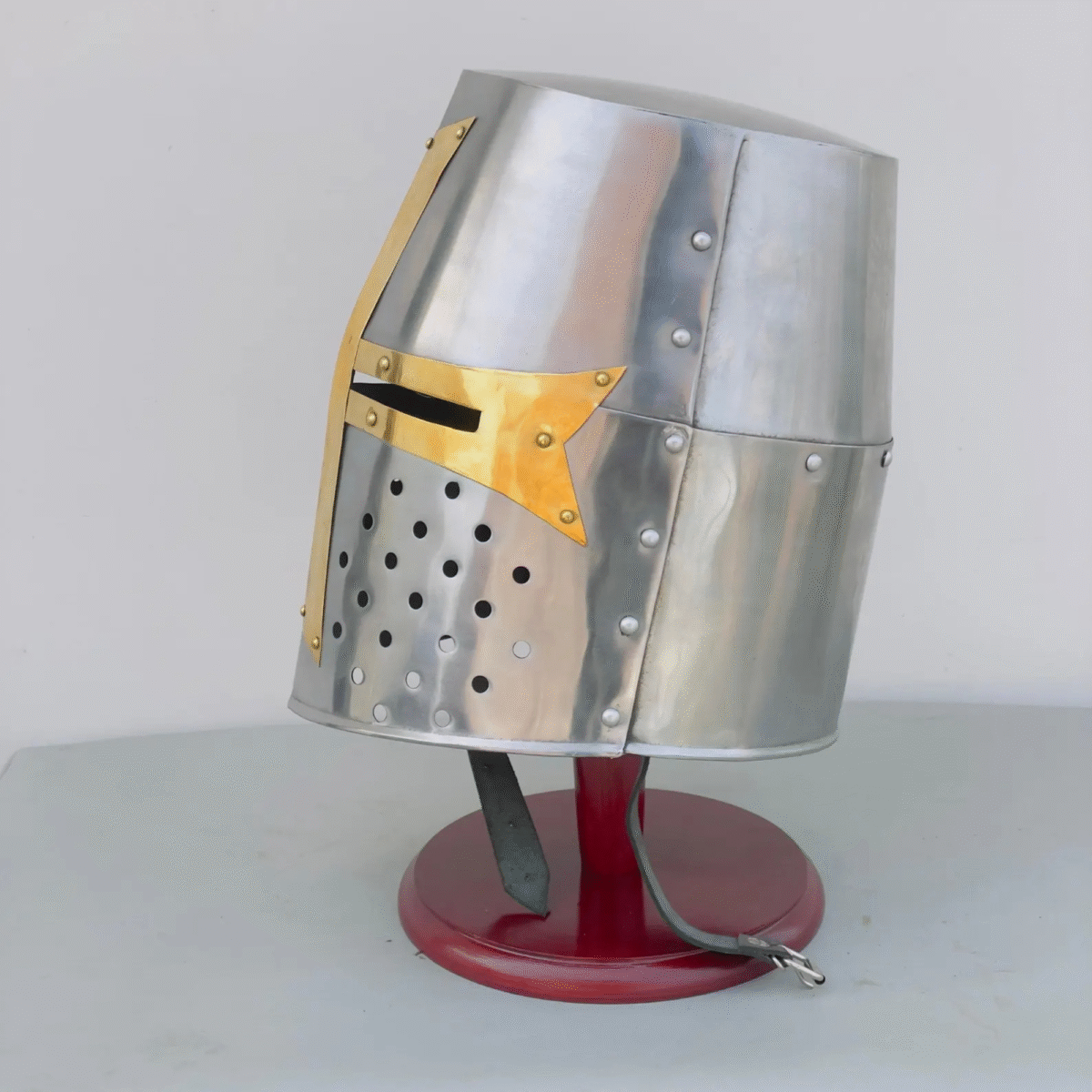 Medieval Templar Knight Armor Warrior Headpiece Crusader Helmet - Image 6