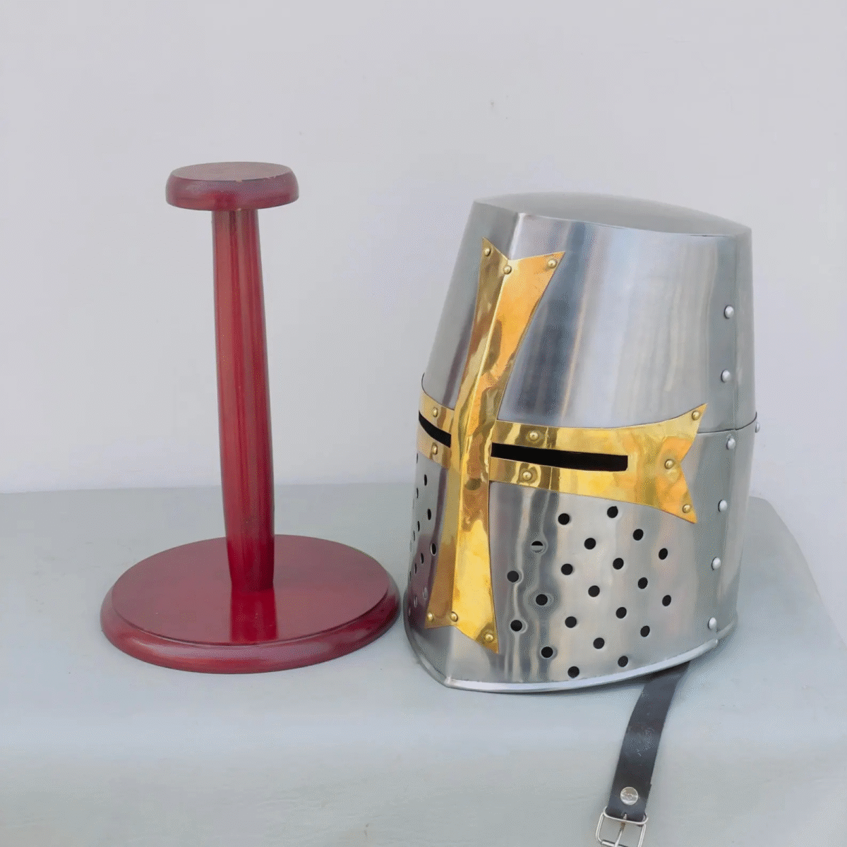 Medieval Templar Knight Armor Warrior Headpiece Crusader Helmet - Image 4
