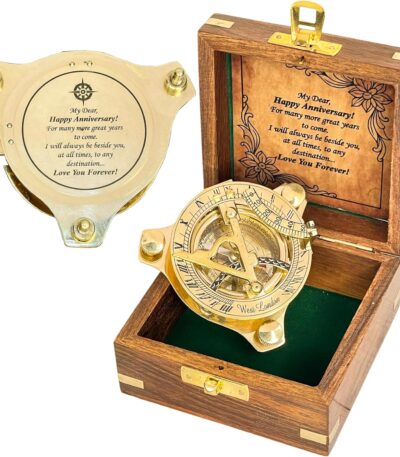 Pocket Sundial Nautical Compass