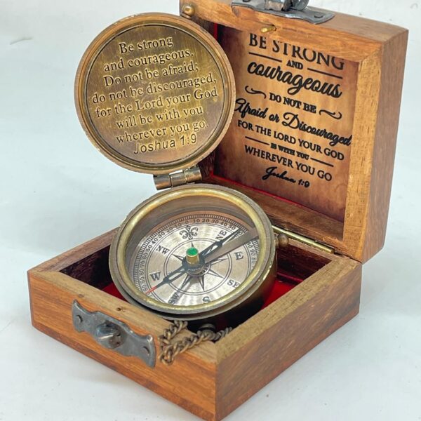 Brass Compass Engraved