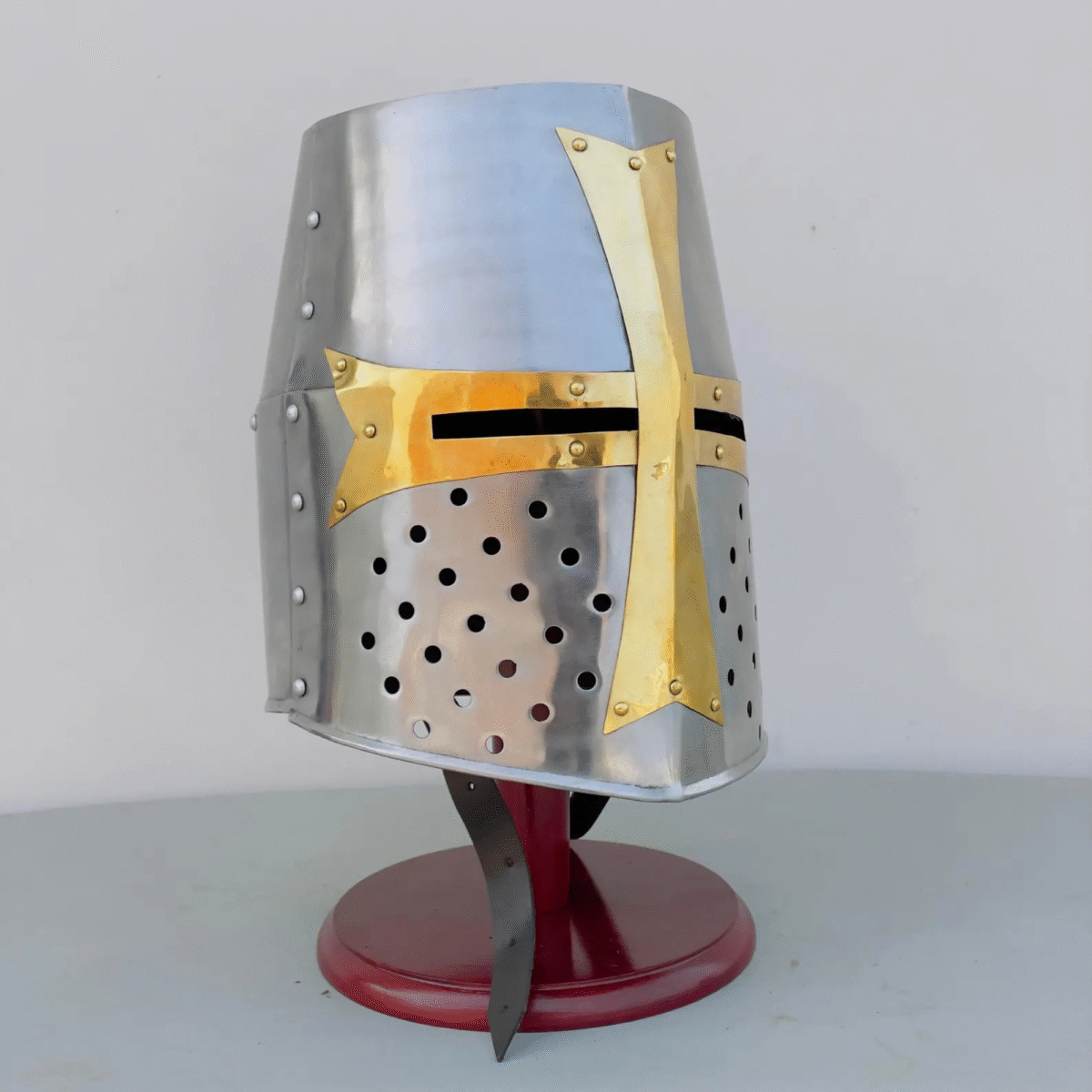 Golden Cross Crusader Helmet