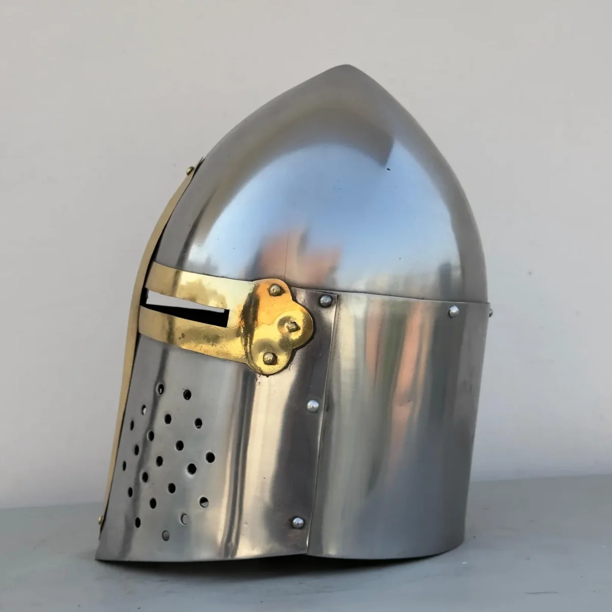 Medieval Knight Helmet Premium Crusader Helmet, Crusader Costume - Image 3