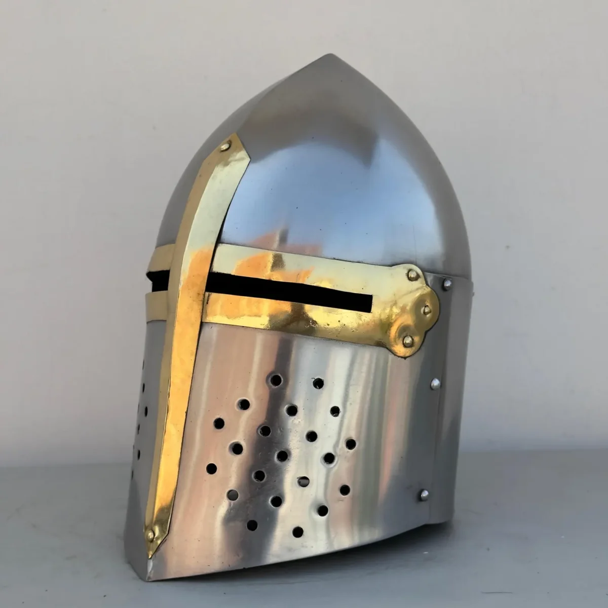 Medieval Knight Helmet Premium Crusader Helmet, Crusader Costume - Image 2